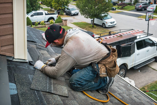 Professional Roofing technician working in Platteville, WI